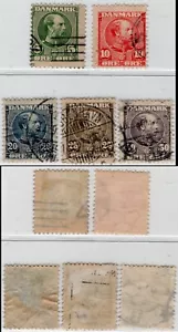 4062 Dinamarca 1904-06, AFA 47-53, Colección Christian IX, Copa Mundial III, canc. - Imagen 1 de 1