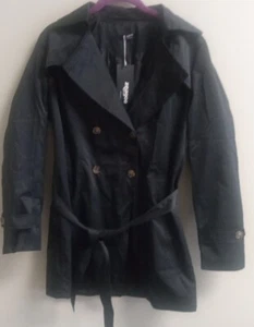 Zeagoo Women's Trench Coats Long Lapel Casual Outerwear with Belt Black Small S - Picture 1 of 8