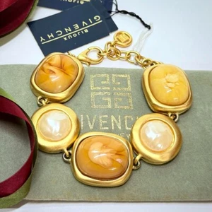 GIVENCHY Chunky Bracelet Bangle Gold Jewelry Accessory NEW Shipping From Japan!! - Picture 1 of 7
