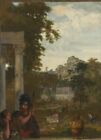 Oil Painting Handpainted On Canvas Italian Landscape With Two Roman Soldiers 