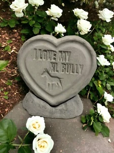 I Love My XL Bully Stone Ornament Home Garden Personal Animal Lovers Treat - Picture 1 of 4