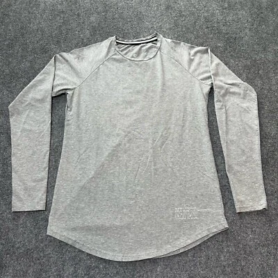 Alpha Clothing Co Shirt Mens Small Grey Cotton Blend Long Sleeve Tee Activewear - Image 1 of 4