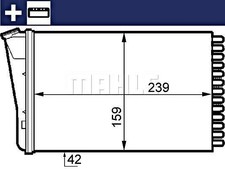 BEHR Heater Core Radiator Fits Vauxhall Omega 25 26 27 1994-2003