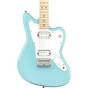Squier Mini Jazzmaster HH Maple Fingerboard Electric Guitar Daphne Blue - Picture 1 of 5
