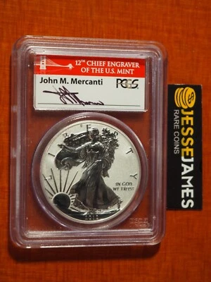 2012 S REVERSE PROOF SILVER EAGLE PCGS PR69 JOHN MERCANTI FROM SAN FRANCISCO SET - Image 1 of 2