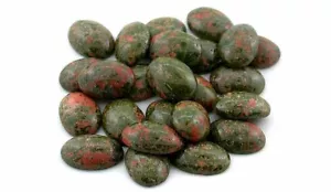 ZWEI 18mm x 13mm 18x13 Oval Unakit Cabochon Edelstein Edelstein UC3 - Bild 1 von 2