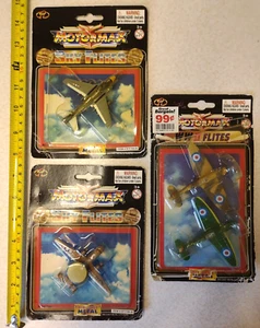 4 PLANE LOT SKY FLITES Motor Max war Model Jet Diecast Zero 2 Pack vtg Replica - Picture 1 of 2
