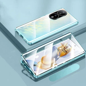 For Honor 90 5G Magnetic Adsorption 360° Protection Tempered Glass Case Cover - Picture 1 of 13