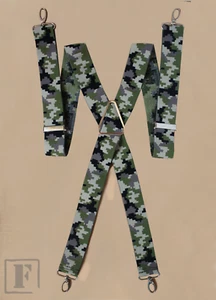 FLEIRO Hosenträger Camo mit Metall Karabinerhaken XMK-16 - Bild 1 von 6