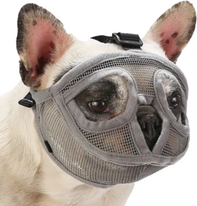 Short Snout Dog Muzzle, Breathable Mesh Flat Faced Muzzle for French Bulldog Shi - Picture 1 of 7