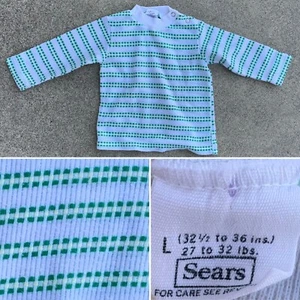 Vintage Sears Langarm T-Shirt Kleinkind Kinder L 27 bis 32 lbs - Bild 1 von 12