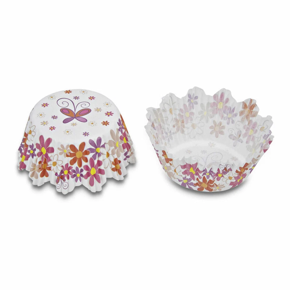 STÄDTER Papierbackform für Muffins bunte Blumen Mini