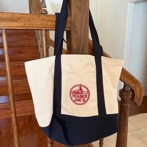 Trader Joe`s Navy Blue Large doppelseitige Einkaufstasche - Bild 1 von 6