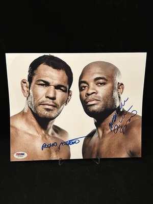 Antonio Rodrigo Nogueira & Anderson Silva Dual Signed UFC 8x10 Photo PSA COA MMA - Image 1 of 4