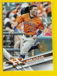 Jose Altuve 2025 Topps Holiday (SSP) Gold Originals Stamped Buyback 2017 #644 - Picture 1 of 2