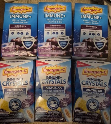 6Emergen-C Immune + Elderberry 18 Pckts -triple Action Formula, EXP 27, Sealed - Image 1 of 2