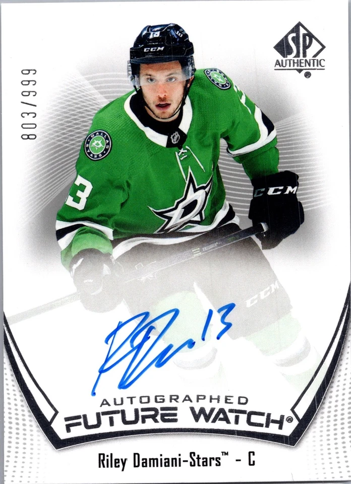 2021/22  SP AUTHENTIC  RILEY DAMIANI Future Watch Auto /999 Stars - Image 1 of 2