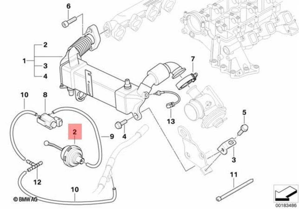 Genuine BMW X3 X5 E70 E83 E90 E91 E92 335d X3 3.0d Vacumm Box 11717796883 - Изображение 1 из 1