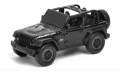 Auto pressofusa Rastar Jeep Wrangler Rubicon nera scala 1:43 4 pollici in... - Immagine 1 di 4