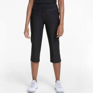 Puma Damen Pwrshape Capri Golfhose Größe XS schwarz Taschen Stretch neu mit Etikett $ 75 - Bild 1 von 21