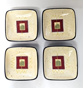 Pfaltzgraff Sedona Stoneware Hand-painted Tapas Plates 4.25" Set of 4 - Picture 1 of 4