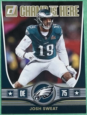 2025 Panini Donruss Josh Sweat #CIH-JST Champ Is Here Insert Sports Card - Image 1 of 2