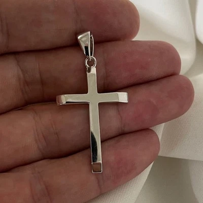 925 Sterling Silver Cross Pendant Handmade Jewelry For Men And Women Sp3 - Image 1 of 4