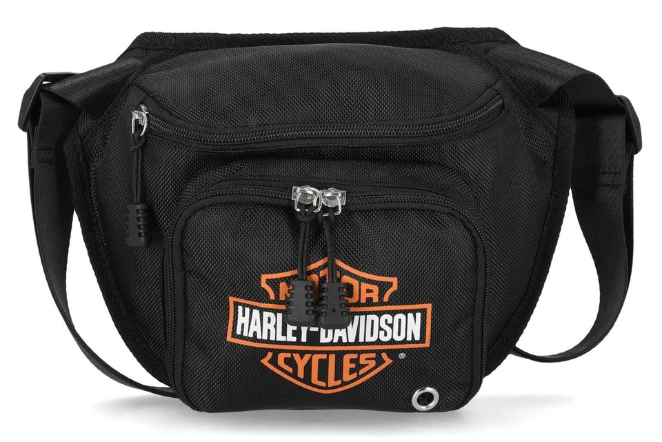 Harley-Davidson Bauchtasche B&S, Schwarz, Nylon, Hochwertig - Bild 1 von 4