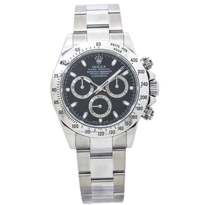 Rolex Daytona 116520 Auto Stainless Fat Buckle Rehaut Black Dial Watch 40mm - Picture 1 of 4