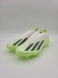Adidas X Crazyfast.1 LL FG Men Sz 4.5 White Lemon Laceless Soccer Cleats GY7378 - Picture 1 of 8