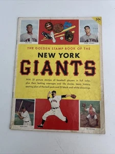 1955 GOLDEN STAMP BOOK NEW YORK GIANTS w/STAMPS (WILLIE MAYS, M. IRVIN, WILHELM) - Picture 1 of 12