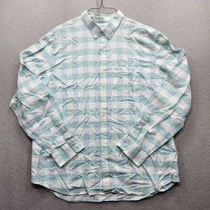 Old Navy Men's Size XXL Blue White Check Slim Fit Oxford Button Down Shirt - Picture 1 of 11