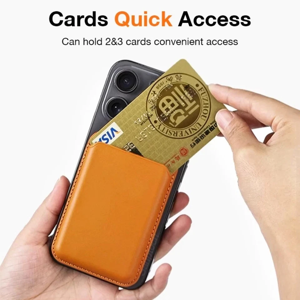 cartera magnética de cuero con función de soporte para teléfono Foto 1 de 4