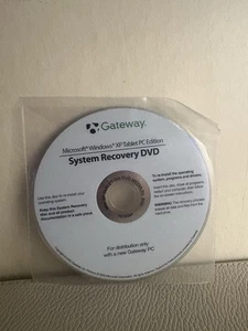 Gateway System Recovery Cd - Picture 1 of 1