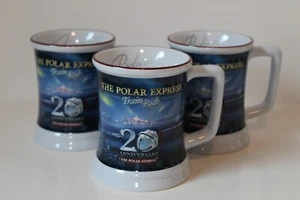 Set of 3 The Polar Express 20th Anniversary 3D 14 oz Ceramic Mugs - Picture 1 of 11