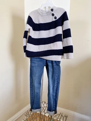 Azul Jeans Niños Ajustado Zara 6 Años Paquete Suéter Beige Y Azul Marino Oscuro 6 Años Foto 1 de 4