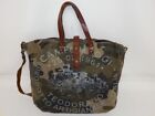 Campomaggi Printed Canvas Leather Tote Bag Khaki Camouflage Shipping From Japan!