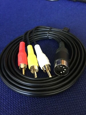 Cavo 2.0 AV DIN audio Video  RCA  Commodore 64 C64C C16 C116 PLUS4 C128 64 VIC20 - Immagine 1 di 4