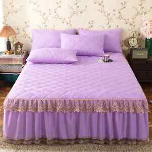 Lace Laminated Cotton Thickened Brushed Bed Skirt Mattress Cover Bedspreads
