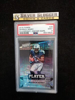 2016 Derrick Henry Player of The Day Escher Squares #29 PSA 9 RC Rookie Titans - Image 1 of 2