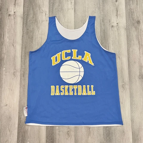 80s UCLA Bruins Team Issued NCAA College Basketball Practice Jersey Blue USA VTG Cover