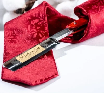 FACHARBEIT ROT limitiert DOVO Solingen Rasiermesser 6/8 EDELSTAHL NEUHEIT 2022