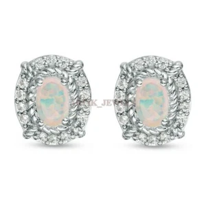 Natural Opal Gemstone with 925 Sterling Silver Cufflink #2436 - Picture 1 of 3