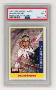 2020 Upper Deck Marvel Ages #5 GHOST-SPIDER Low Series Sticker GWEN GRADED PSA 9 - Picture 1 of 2