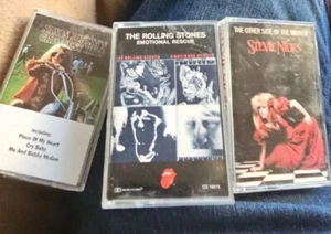  3 Cassette Tapes Rolling Stones  Stevie Nicks  And Janis Joplin VG+ - Picture 1 of 3
