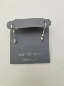 ONE PAIR OF BRAND NEW SILVER TREASURES STERLING SILVER EARRINGS $52 - Picture 1 of 5