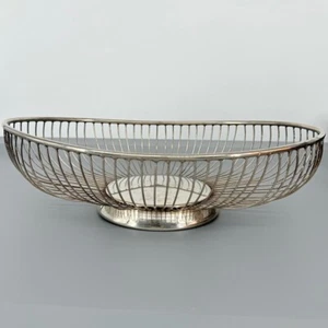 Silverplate Bread Basket Dish Serveware Vintage - Picture 1 of 6