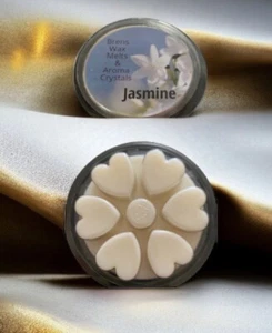 Weißer Jasmin Duft Herz Segment Topf. Öko Sojawachsschmelze. 85g ca. - Bild 1 von 1