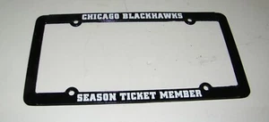 Vintage Heavy Metal Chicago Blackhawks Season Ticket Member License Plate Frame - Picture 1 of 3