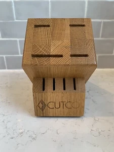 CUTCO Hausfrau Honigeiche Messerblock 8 Schlitze Massivholz Made in USA Lifetime - Bild 1 von 9